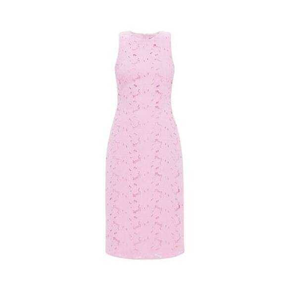 HYACINTH HOUSE Carnation Pink Eyelet Evelyn Midi Dress Size XS NWT - Picture 8 of 8